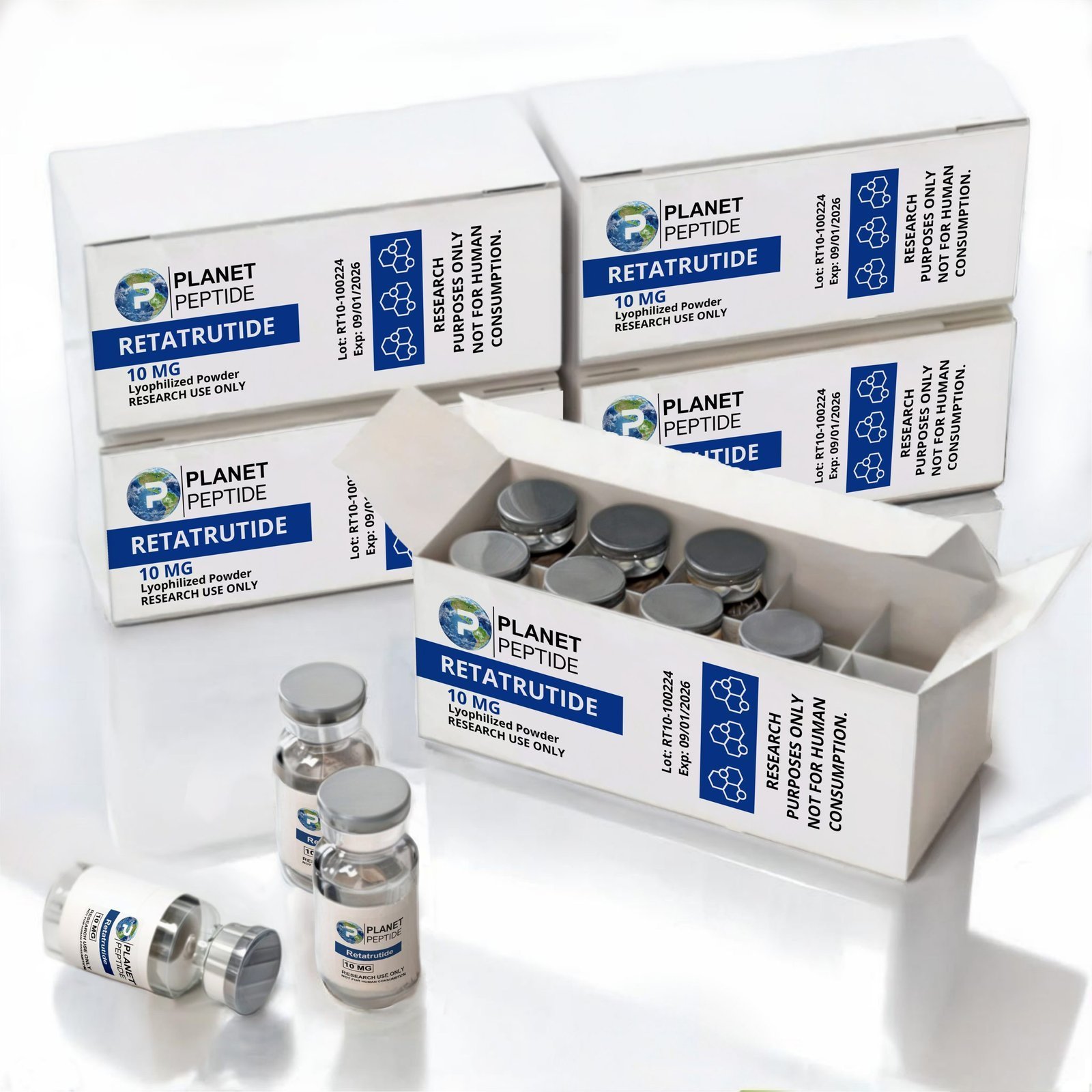 Bulk Retatrutide-RUO 10MG x 10 Vials